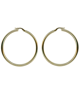 PENDIENTE AROS ORO 1ª LEY 3 X 46 MM EXT.