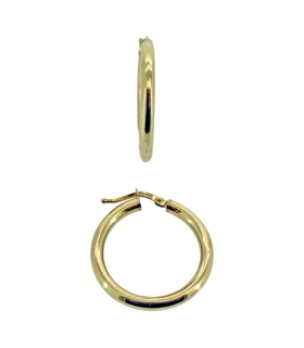 PENDIENTE AROS ORO 1ª LEY 3 X 26 MM