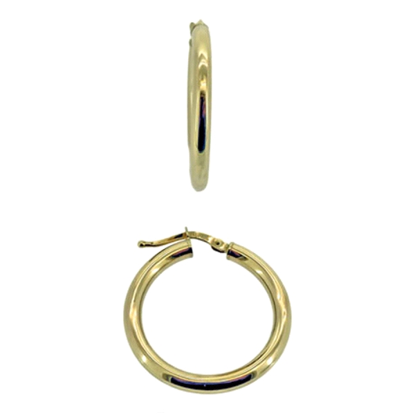 PENDIENTE AROS ORO 1ª LEY 3 X 26 MM