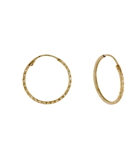 PENDIENTE CRIOLLAS TALLADAS ORO 18 KTES.