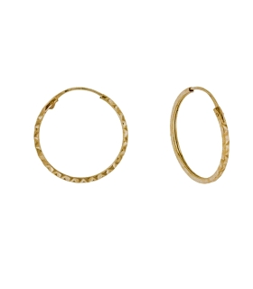 PENDIENTE CRIOLLAS TALLADAS ORO 18 KTES.
