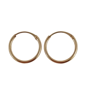 PENDIENTES AROS MUJER ORO 18 KTES. 1 X 2