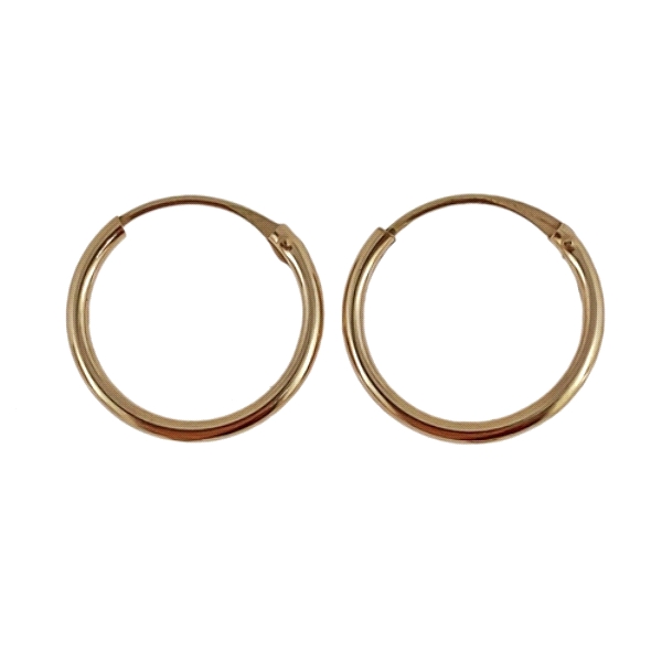 PENDIENTES AROS MUJER ORO 18 KTES. 1 X 2