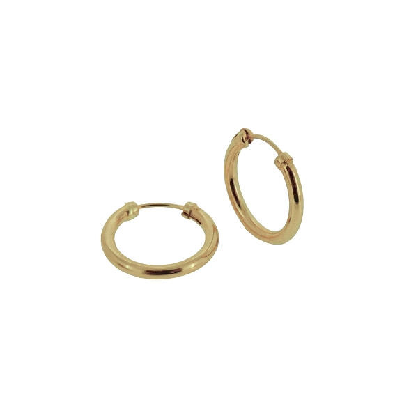 PENDIENTE CRIOLLA ORO 1ª LEY 2 X 16 MM.