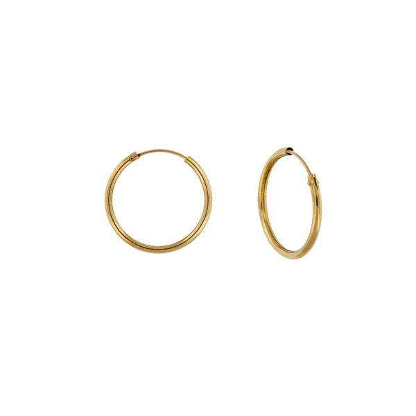 PENDIENTES UNISEX AROS ORO 1ª LEY 1 X 8