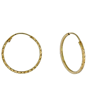 PENDIENTE CRIOLLAS TALLADO ORO 18 KTES.