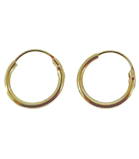 PENDIENTE AROS ORO 18 KTES. 1,20 X 8 MM