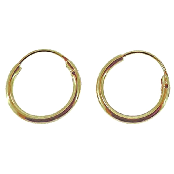 PENDIENTE AROS ORO 18 KTES. 1,20 X 8 MM