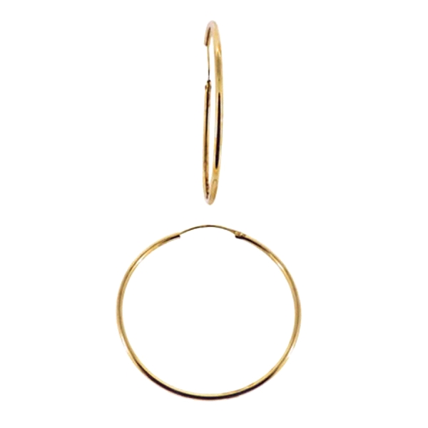 PENDIENTE AROS ORO 18 KTES. 1,20 X 25 MM