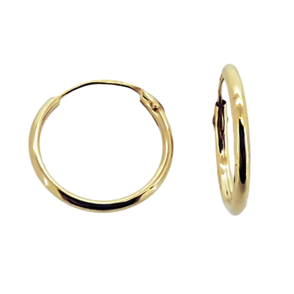 PENDIENTE AROS ORO 18 KTES. 1,20 X 14 MM
