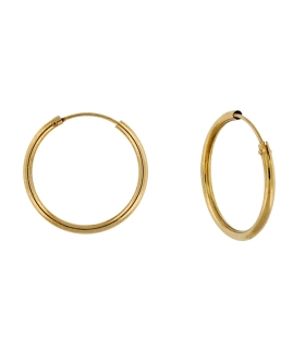 PENDIENTE AROS ORO 1ª LEY TUBO 1 X 18 MM