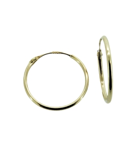 PENDIENTE AROS ORO 1ª LEY TUBO 1 X 12 MM
