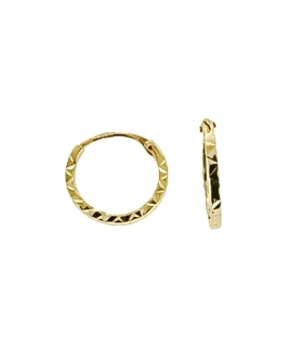 PENDIENTE CRIOLLAS TALLADAS ORO 18 KTES.