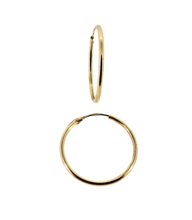 PENDIENTE AROS ORO 18 KTES. 1,20 X 18 EX