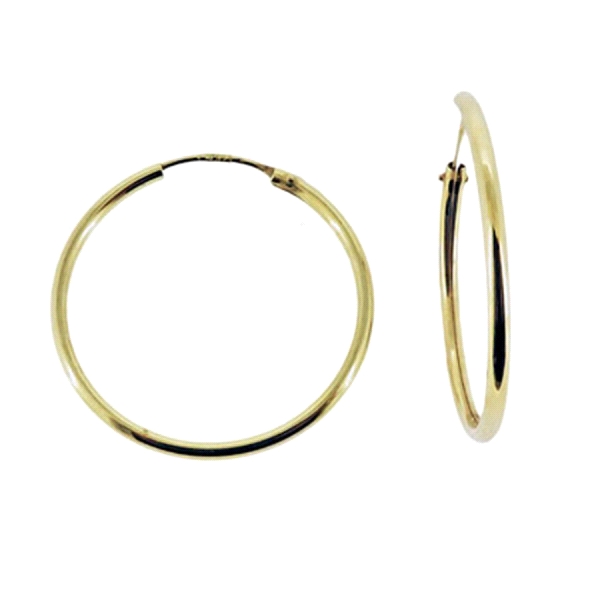 PENDIENTE AROS ORO 18 KTES. 1,20 X 20 MM