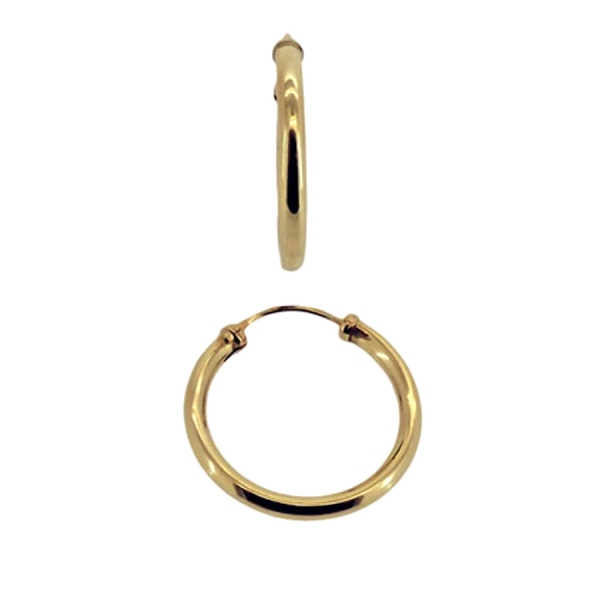 PENDIENTE CRIOLLA ORO 18 KTES. 2 X 18 MM