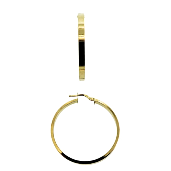 PENDIENTE CRIOLLA TABLA ORO 18 KTES. 3 X