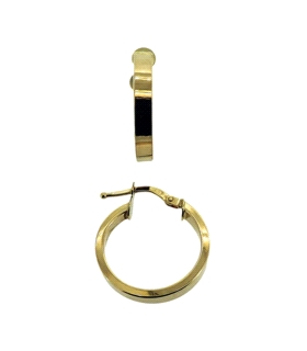 PENDIENTE AROS CUADRADOS ORO 1ª LEY 3X19