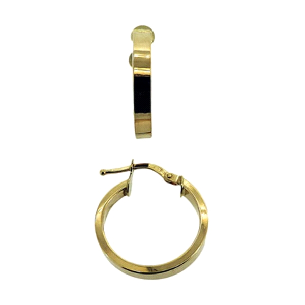 PENDIENTE AROS CUADRADOS ORO 1ª LEY 3X19