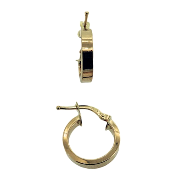 PENDIENTE AROS ORO 1ª LEY CUADRADOS