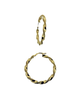 PENDIENTES AROS ORO PRIMERA LEY 3 X 30