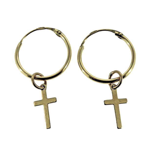 PENDIENTE CRIOLLA + CRUZ ORO 18 KTES.1 X