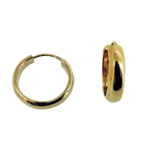 PENDIENTE AROS ORO 1ª LEY M/C 13 X 3 MM