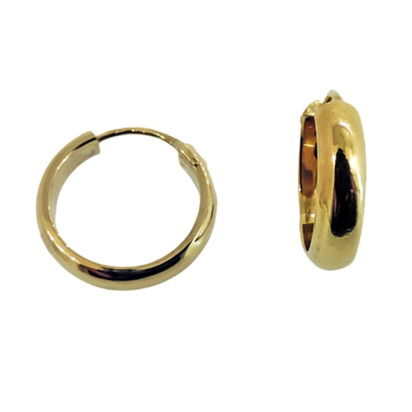 PENDIENTE AROS ORO 1ª LEY M/C 13 X 3 MM
