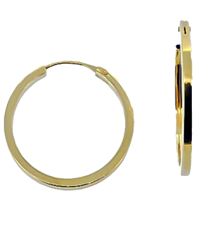 PENDIENTE AROS ORO 1ª LEY 1.40 X 35 MM