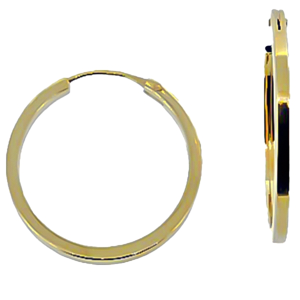 PENDIENTE AROS ORO 1ª LEY 1.40 X 35 MM