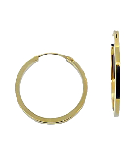 PENDIENTE AROS ORO 1ª LEY 1.40 X 25 MM
