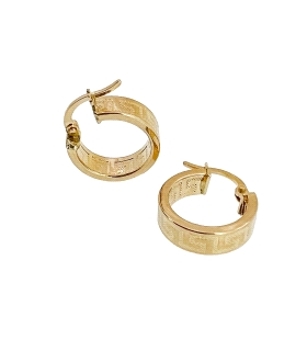 PENDIENTE CRIOLA GRECA ORO 18 KTES. 4 X