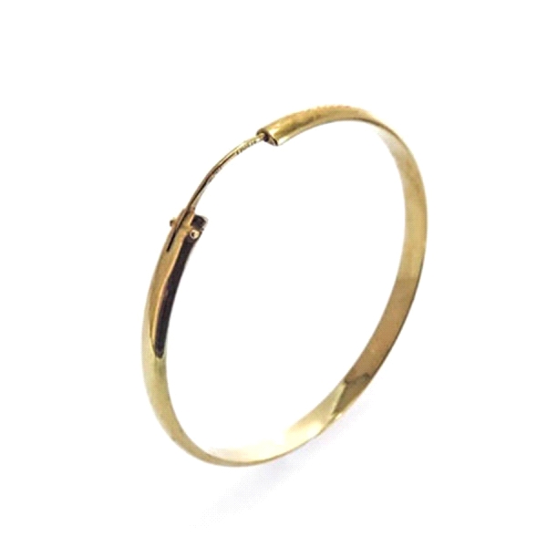 PENDIENTES AROS ORO 1ª LEY M/C 3 X 35 MM