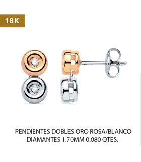 PENDIENTES BRILLANTES ORO PRIMERA LEY