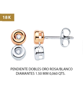 PENDIENTES BRILLANTES ORO PRIMERA LEY