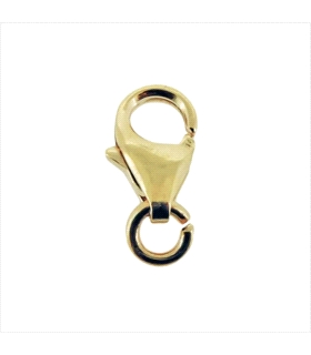 MOSQUETON ORO 1ª LEY PERA CON ASA 7X4 MM