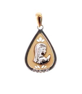 MEDALLA VIRGEN NIÑA ORO 1ª LEY 19 X 12