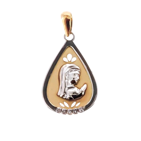 MEDALLA VIRGEN NIÑA ORO 1ª LEY 19 X 12