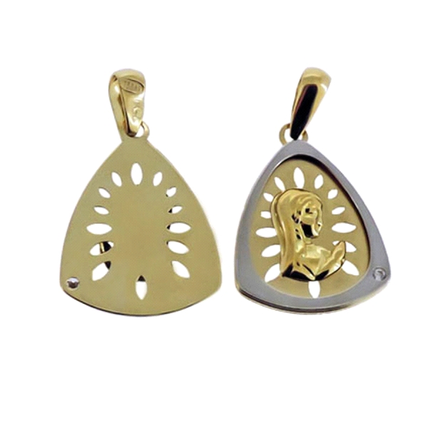MEDALLA VIRGEN NIÑA ORO 1ª LEY BICOLOR