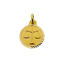 MEDALLA HOROSCOPO LIBRA ORO 18 KTES.
