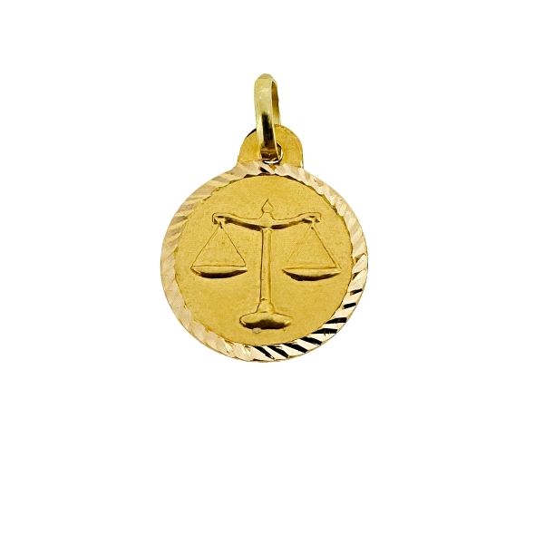 MEDALLA HOROSCOPO LIBRA ORO 18 KTES.