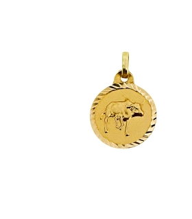 MEDALLA HOROSCOPO TAURO ORO 18 KTES.