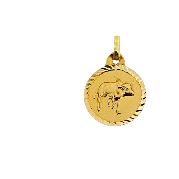 MEDALLA HOROSCOPO TAURO ORO 18 KTES.