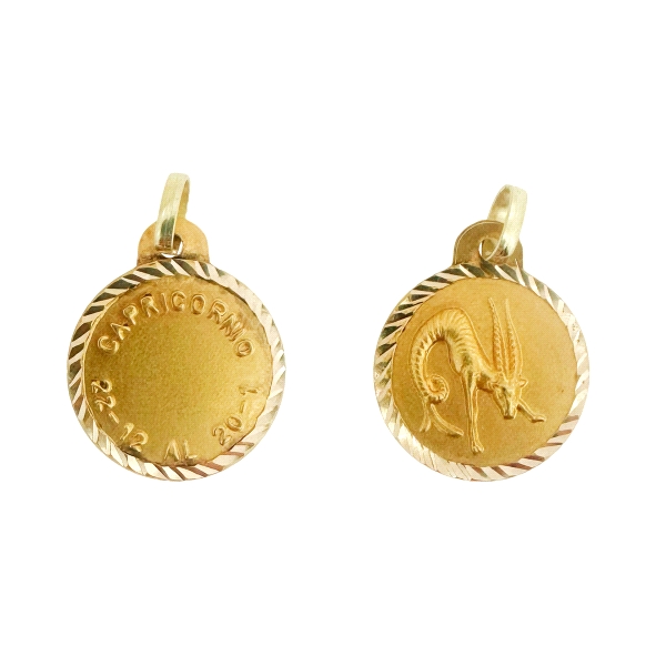 MEDALLA HOROSCOPO CAPRICORNIO ORO 18 KTE