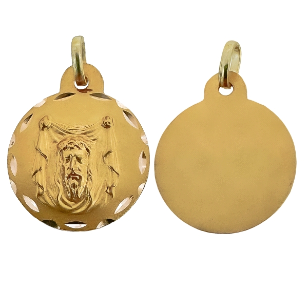 COLGANTE MEDALLA SANTA FAZ ORO 18 KTES.