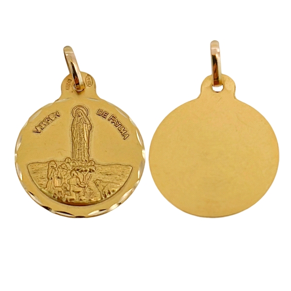 COLGANTE MEDALLA VIRGEN DE FATIMA ORO 1