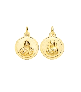 MEDALLA ESCAPULARIO ORO 18 KTES. 12 MM