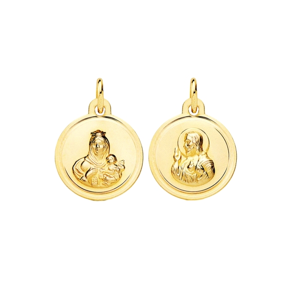 MEDALLA ESCAPULARIO ORO 18 KTES. 12 MM