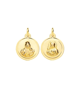 MEDALLA ESCAPULARIO ORO 18 KTES. 10 MM