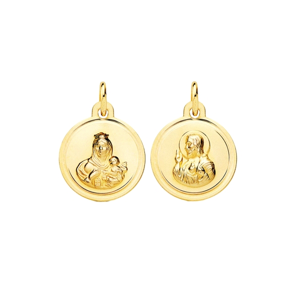 MEDALLA ESCAPULARIO ORO 18 KTES. 10 MM
